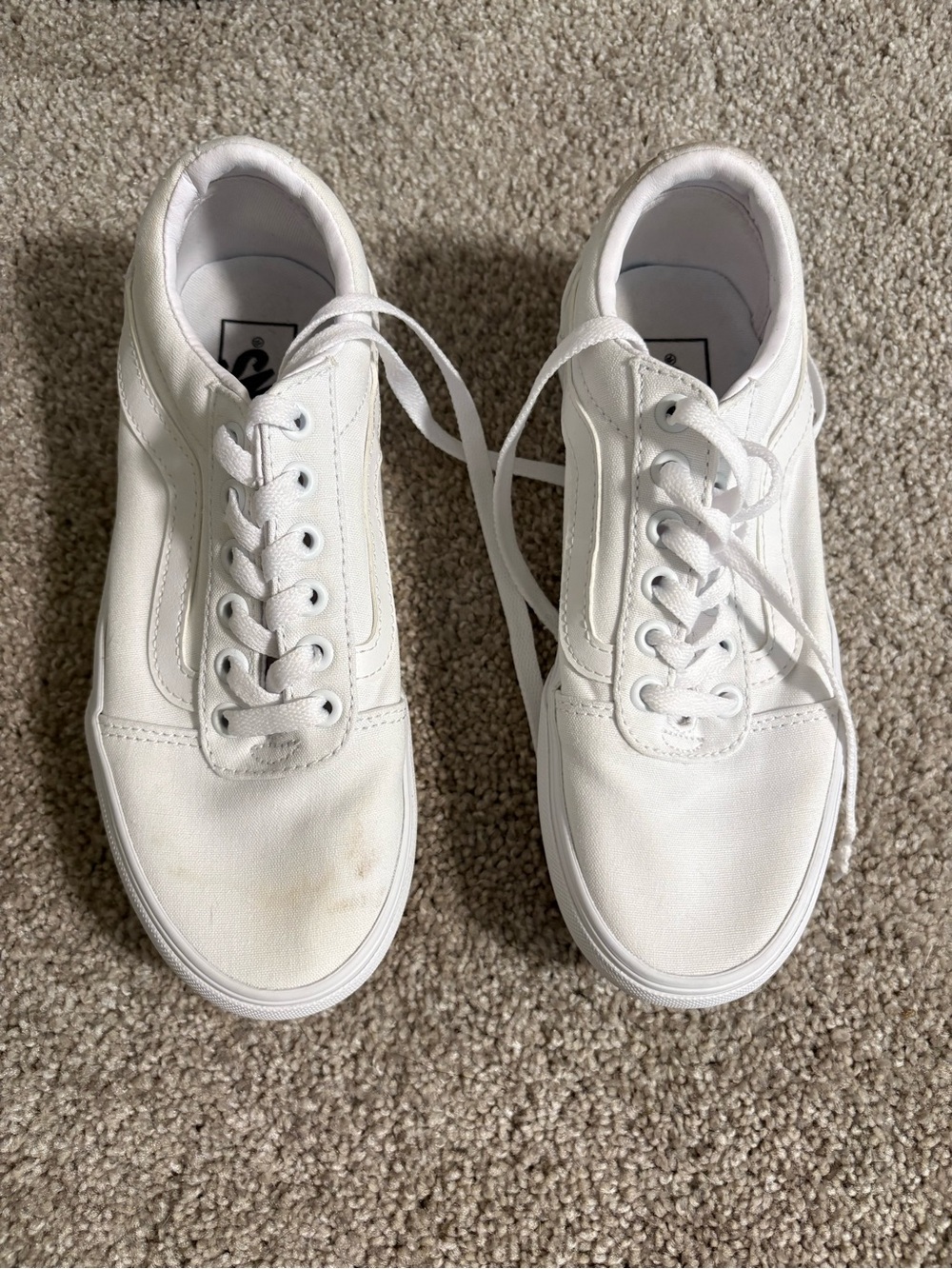 Vans Platform White Sneakers Classic - Size 6 never worn